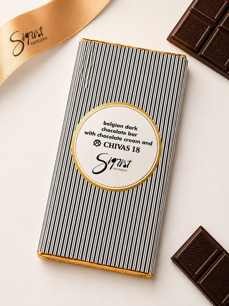 Barra de Chocolate Belga com Chivas 18