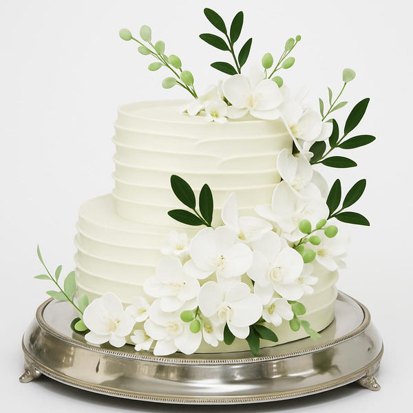 Bolo Ruffle Regular com Orquídeas